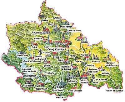 Mapa kulturnch a historickch pamtek regionu esk Krumlov, autor Ale Zelenka