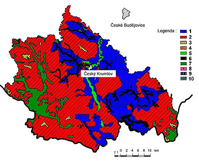 Geobotanick mapa okresu esk Krumlov