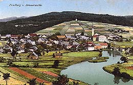 Frymburk s �ekou Vltavou, historick� foto