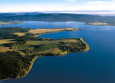 �doln� n�dr� Lipno, leteck� pohled